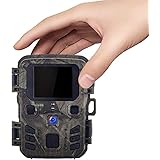 Suntekcam Mini Trail Cameras 20MP 1080P Game Camera with Night Vision Motion Activated and 0.3s Trigger Speed for Hunting Gam