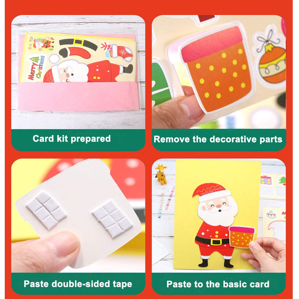 Mimgo Shop Diy Handmade Christmas Cards Making Kits With Envelopes Snowman Reindeer And Christmas Tree Paper Craft Christmas Greeting Cards Gifts For Children Including Santa Craft Supplies Paper Paper Crafts Olharcidadao Com Br