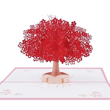 Bouquet De Fleurs Rose Sakura Pop Up Carte Carte De Vœux