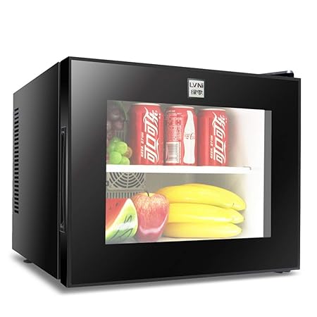 MISJIA Mini Nevera con Vidrio Templado Puerta Visual-refrigerador ...