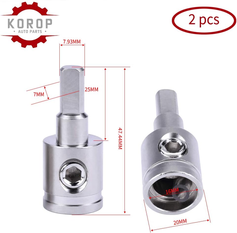 1/0 Gauge to 4 Gauge Wire Reducer 2pcs Car Audio Power/Ground Amp Input Reducer Adapter Brass with Nickel Plated: Car Electronics