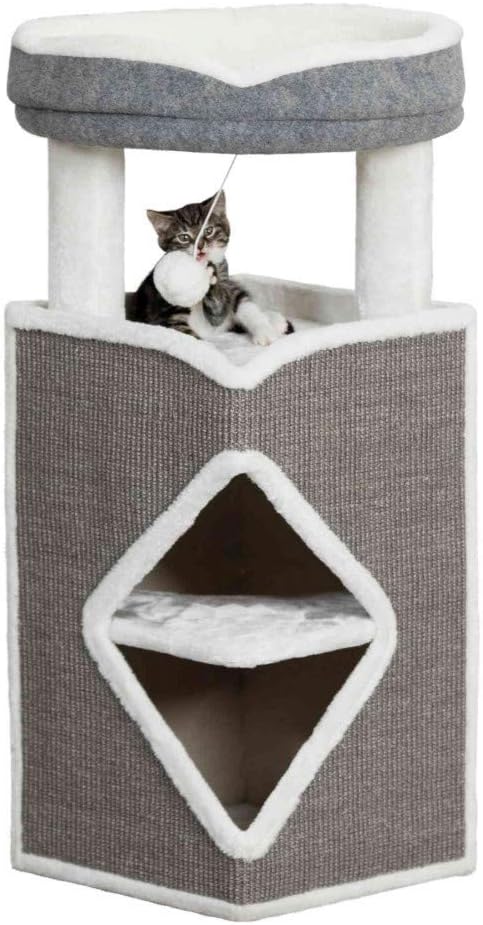 Trixie 44427 Cat Tower Arma 98 cm Grey / Blue / Grey, Multicolour, Large