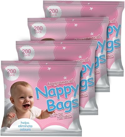 ZYBUX Jumbo Fragranced Nappy Disposable Bags 800 Bags 4x200