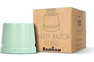 Bambaw Mint Green Safety Razor Stand | Razor Holder Stand | Shaving Razor Stands does not fit all Safety Razors | Shaver Holder Stand Razor Base | Double Edge Razor Stand | Single Razor Stand