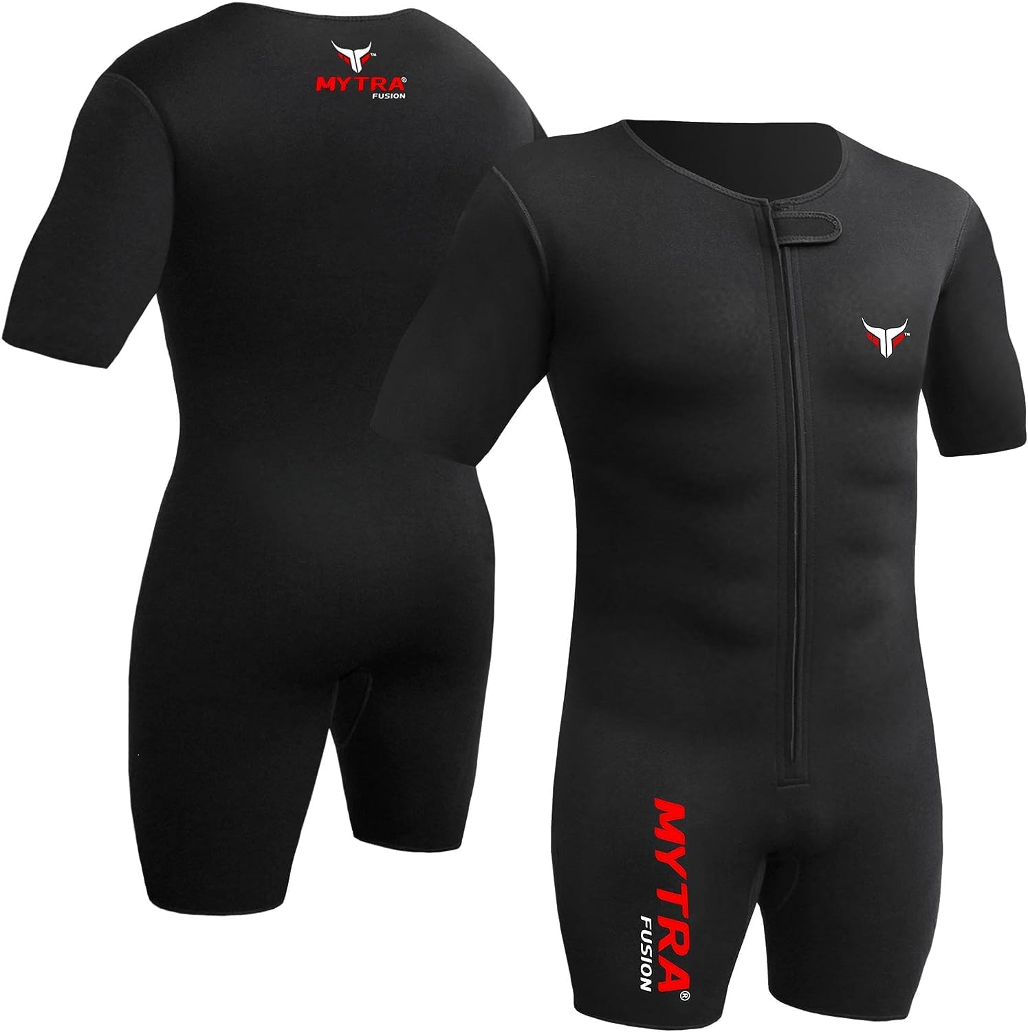 Mytra Fusion Sweat Suit Weight Loss Slimming Fitness Gym Exercise Training (M, Black)