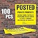 Heavy Duty Posted Signs - No Hunting or Trespassing (Yellow, 11