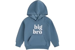 WoHaHa Toddler Baby Big Sister Brother Pullover Sweatshirt Girls Boys Little Sis Bro Matching Long Sleeve T Shirt Tops Tees