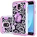 Galaxy J3 Eclipse 2 case,J3 Orbit/J3 Express Prime 3/J3 Prime 2/Amp Prime 3 Case,Turphevm [Shock Absorption] Dual Layer Heavy Duty Protective Cover Rugged Case for Samsung Galaxy J3 2018(Pink Violet)