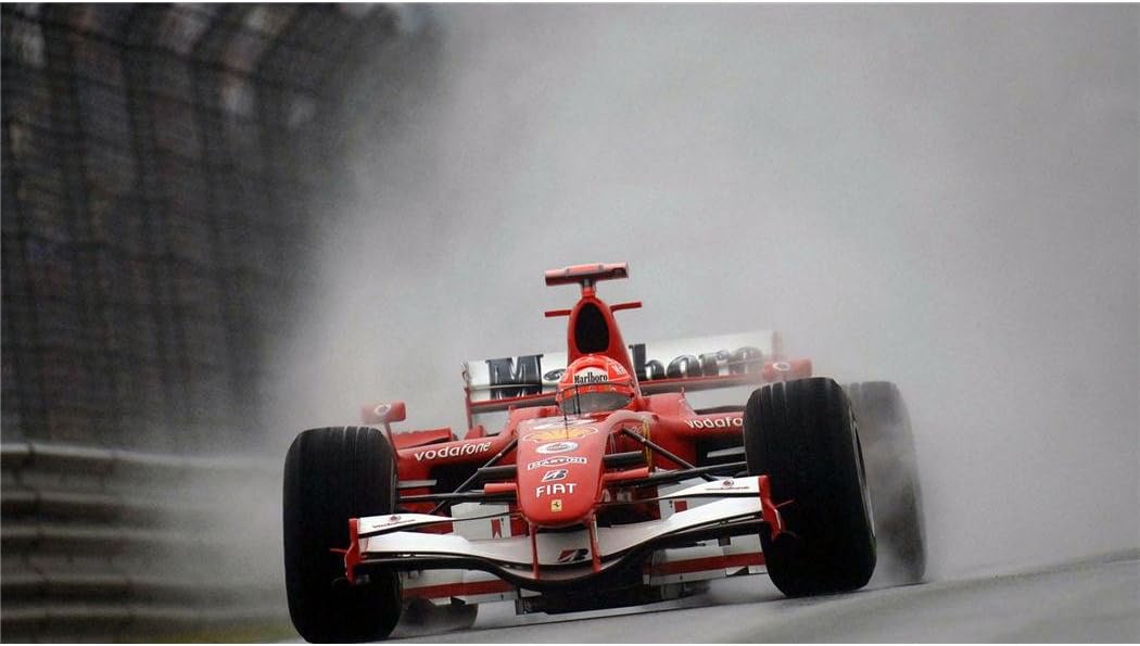 Monty Arts Michael Schumacher Poster by Silk Printing # Size About (62cm x 35cm, 25inch x 14inch) # Unique Gift # C343DF
