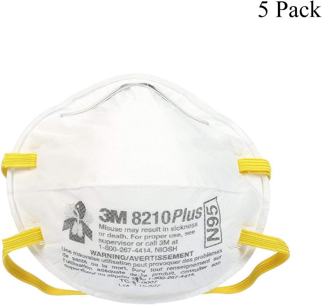 3M Particulate Respirator 8210, N95, 5 Pack