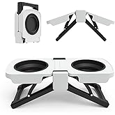 Elevated Dog Bowls Stand, Portable Travel Dog Bowls with Collapsible Silicone Double Diner Bowl, 5 Cups Capacity Food and Water Bowl with No Spill Edge Non-Slip Stand,Ideal for Medium &amp; Large Dogs