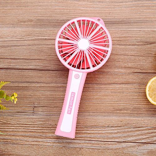 QDao 3 Speeds Electric Portable Rechargeable Mini Handheld Fan Rechargable Battery for Home and Office,Indoor and Outdoor Activities (Pink)