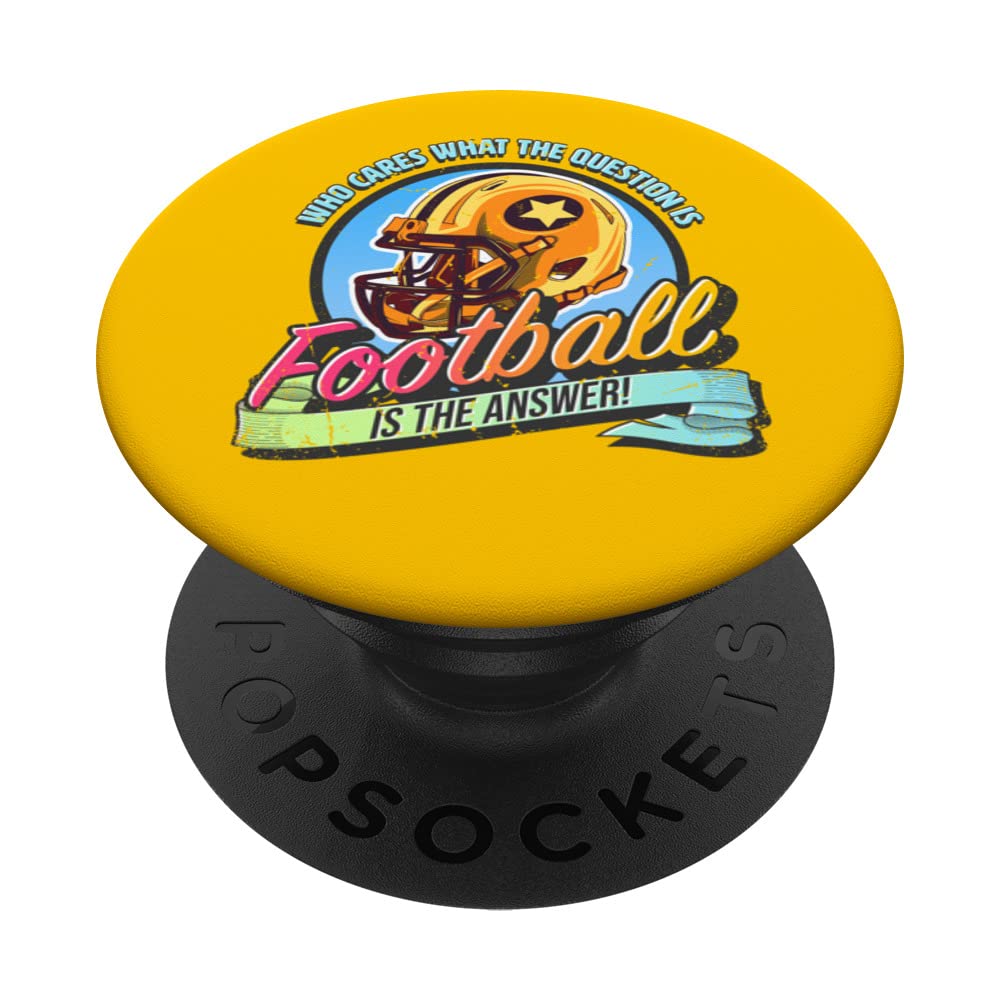 Football is the answer to all questions - American Football PopSockets Swappable PopGrip