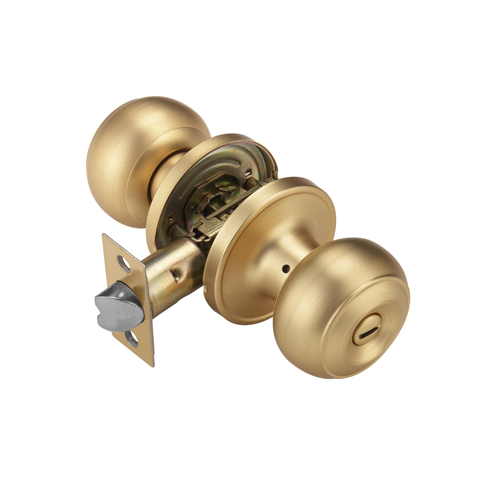 NCSEN 3 Pack Gold Door Knobs for Privacy, Brass Knob Interior Bath...