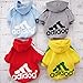 Tzou Adidog Hoodie Pet Clothes Dog Sweater Puppy Sweatshirt Warm Small Coat Christmas Gift 1-pc Set (Grey)