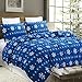 Vaulia Lightweight Microfiber Duvet Cover Set, Snowflake Pattern Design, Blue Color - Queen Size