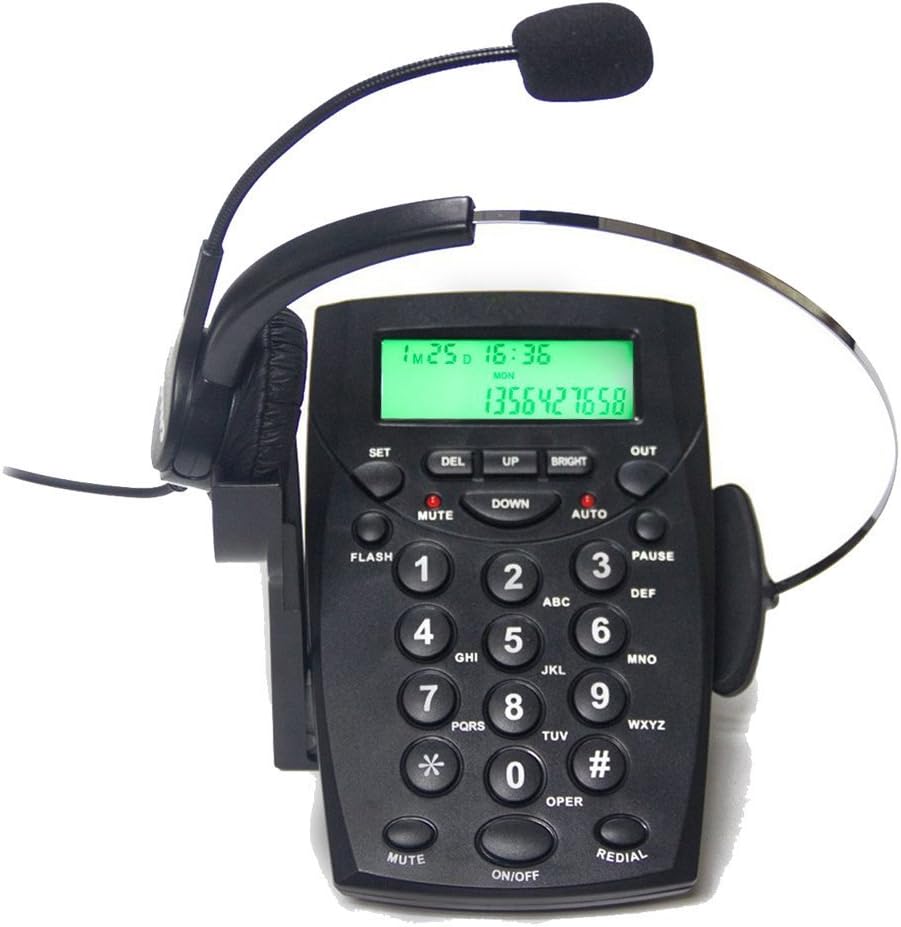TelPal Corded Call Center Headset Telephone with Amazon.co.uk Electronics