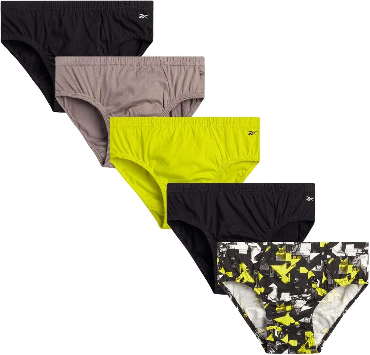 Reebok Men's Low Rise Underwear Briefs (5 Pack) at  Men’s Clothing store