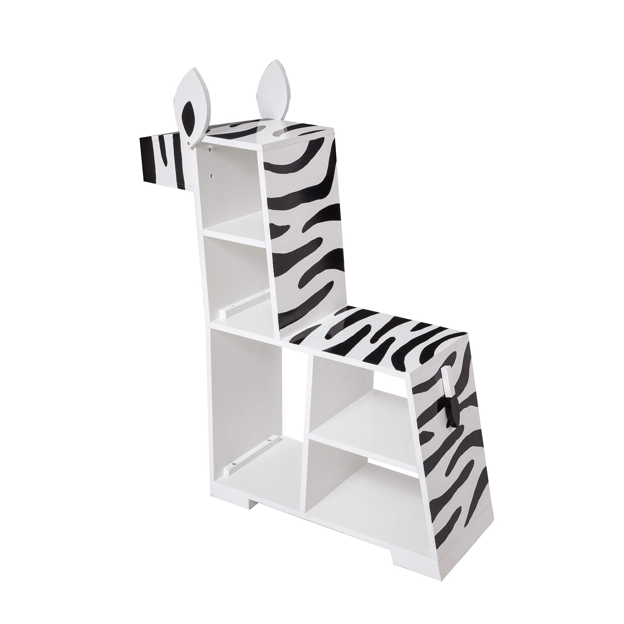 Teamson Kids Kids Zebra Bookcase Childrens Book Shelf Book Tidy TDF-00004