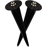 DEMASLED 2 Pack Metal Ground Stake for LED Flood Lights, Compatible with 10W-100W, Outdoor Mount for Gardens, Yards, and Landscape Lighting