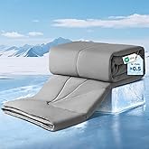 Elegear Revolutionary Cooling Comforter Queen Absorb Body Heat to Keep Cool, Cooling Blanket for Hot Sleepers Japanese Arc-Chill 3.0 Cool Tech Fabric Summer Comforter Hypo-Allergenic Cool Quilt - Gray