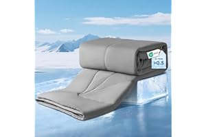 Elegear Revolutionary Cooling Comforter Queen Absorb Body Heat to Keep Cool, Cooling Blanket for Hot Sleepers Japanese Arc-Chill 3.0 Cool Tech Fabric Summer Comforter Hypo-Allergenic Cool Quilt - Gray