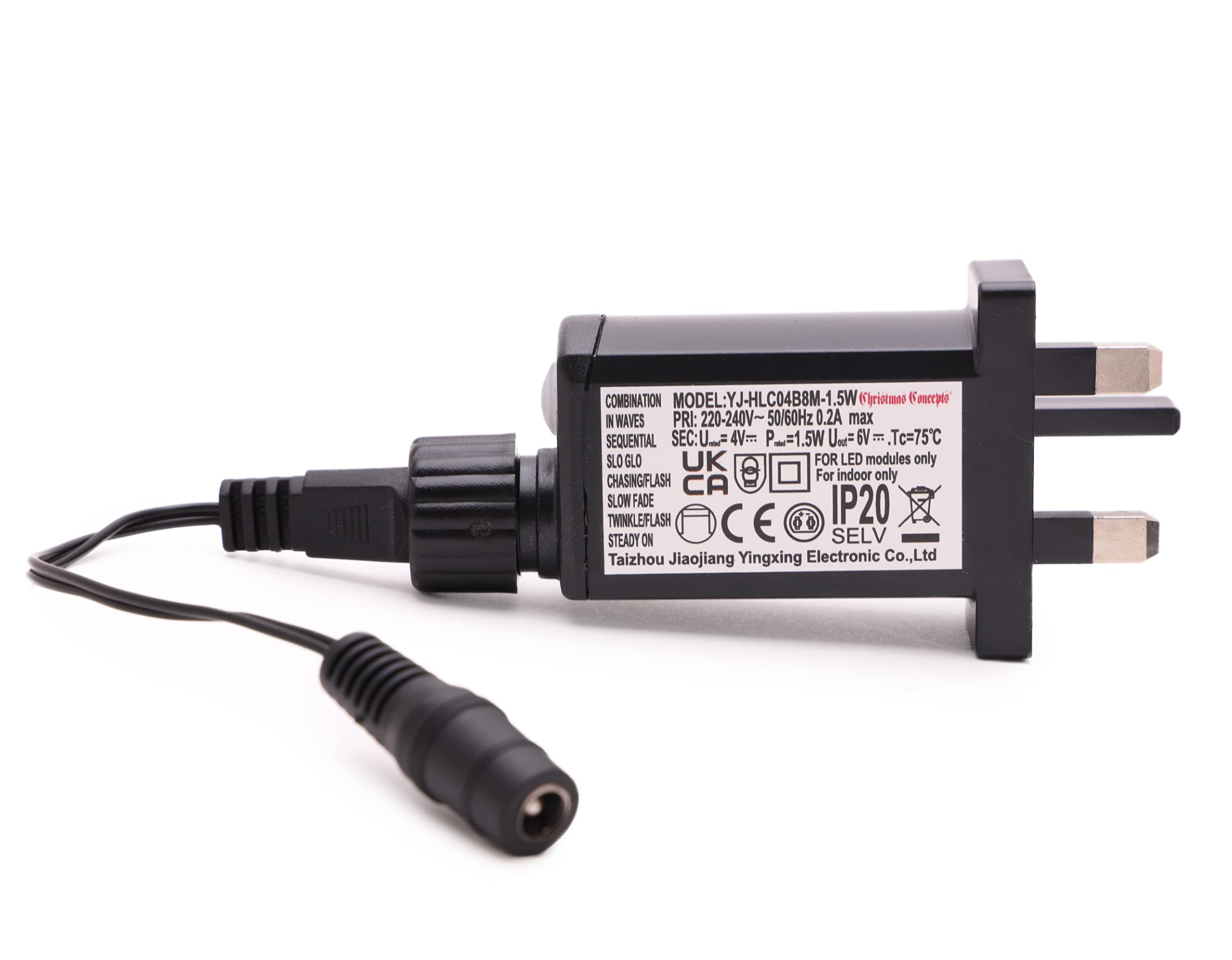 Christmas Concepts® 4V 1.5VA DC IP20 Electronic Transformer with Built in Controller - Suitable for Christmas Decorations