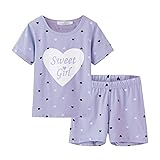 MyFav Big Girls Summer Pajama Set Heart Shape