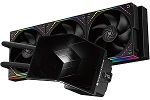 Thermalright Levita Vision 360 ARGB Black CPU Aio Cooler,Wireless Splicing Fan, 2K 60HZ Curved Screen with 2400x1080 Resoluti