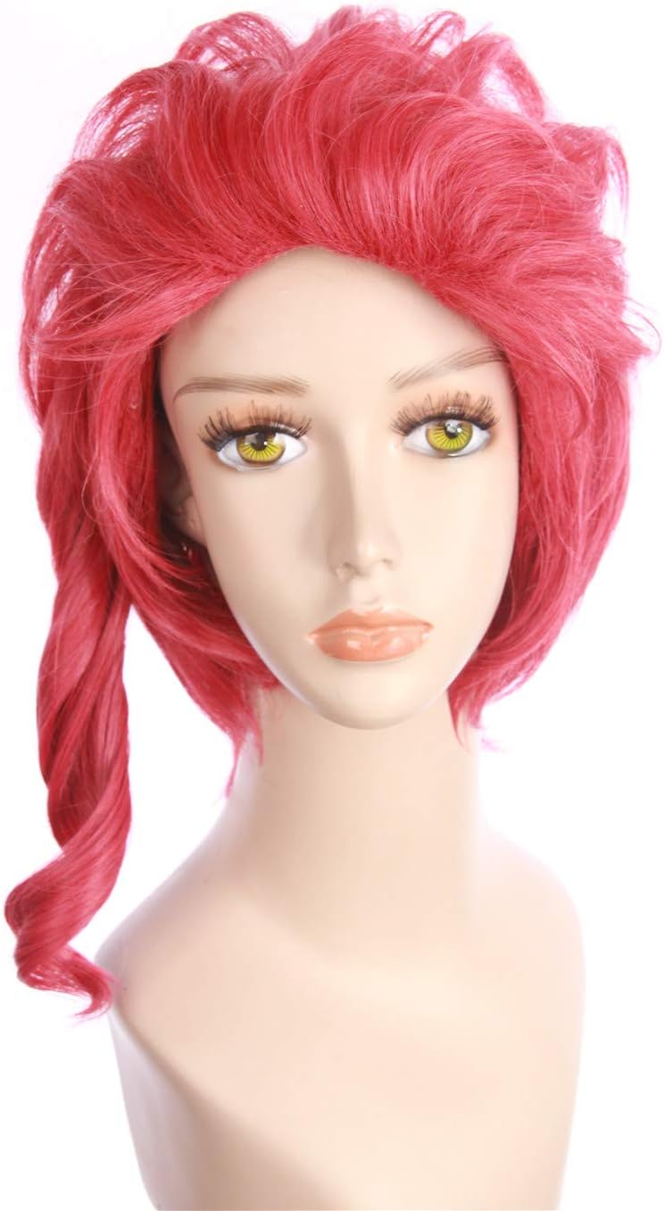 fbewig: Noriaki Kakyoin Wig Inspired by Japanese Anime jojo's bizarre adventure Red Spiky Prestyled Hair for Adults and Teens
