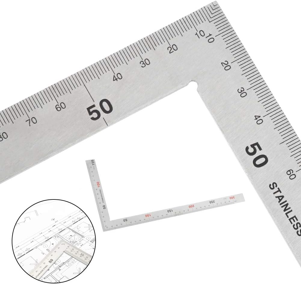 iufvbgxdh Square Ruler, Stainless Steel Framing Square Right Angle