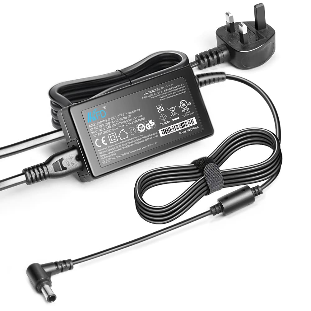 LG Monitor Power Cable, KFD DC IN 19V Adapter for LG UltraGear Gaming Monitor 24GS60F 27GS60QC 27GS50F 27GS85Q 32SR50F 27SR50F Electronics 24MR400-B 22MR410-B 27MR400-B 24MS500 Power Supply Charger