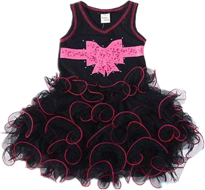 Shiny Toddler Little Girls V Neck Diamand Flowers Birthday Party Dress