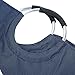 Crystallove Canvas Collapsible Tall Laundry Hamper Tote Storage Baskets Washing Clothing Bags with Rings (blue)