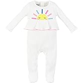 Mud Pie baby-girls Mud Pie Baby Girl Applique Sleeper