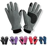 Vimfashi Winter Gloves with Elastic Cuff for Men Women Touch Screen Anti-Slip Cold Weather Thermal Warm Fleece Glove