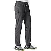 TBMPOY Men's Lightweight Hiking Travel Pants Athletic Outdoor Sports Elastic Waist Water Resistant Sweatpants 2 Pockets