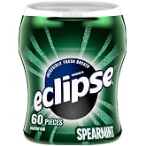 ECLIPSE Sugar-Free Gum Spearmint Chewing Gum Sugar Free Pack Bulk 60 Count
