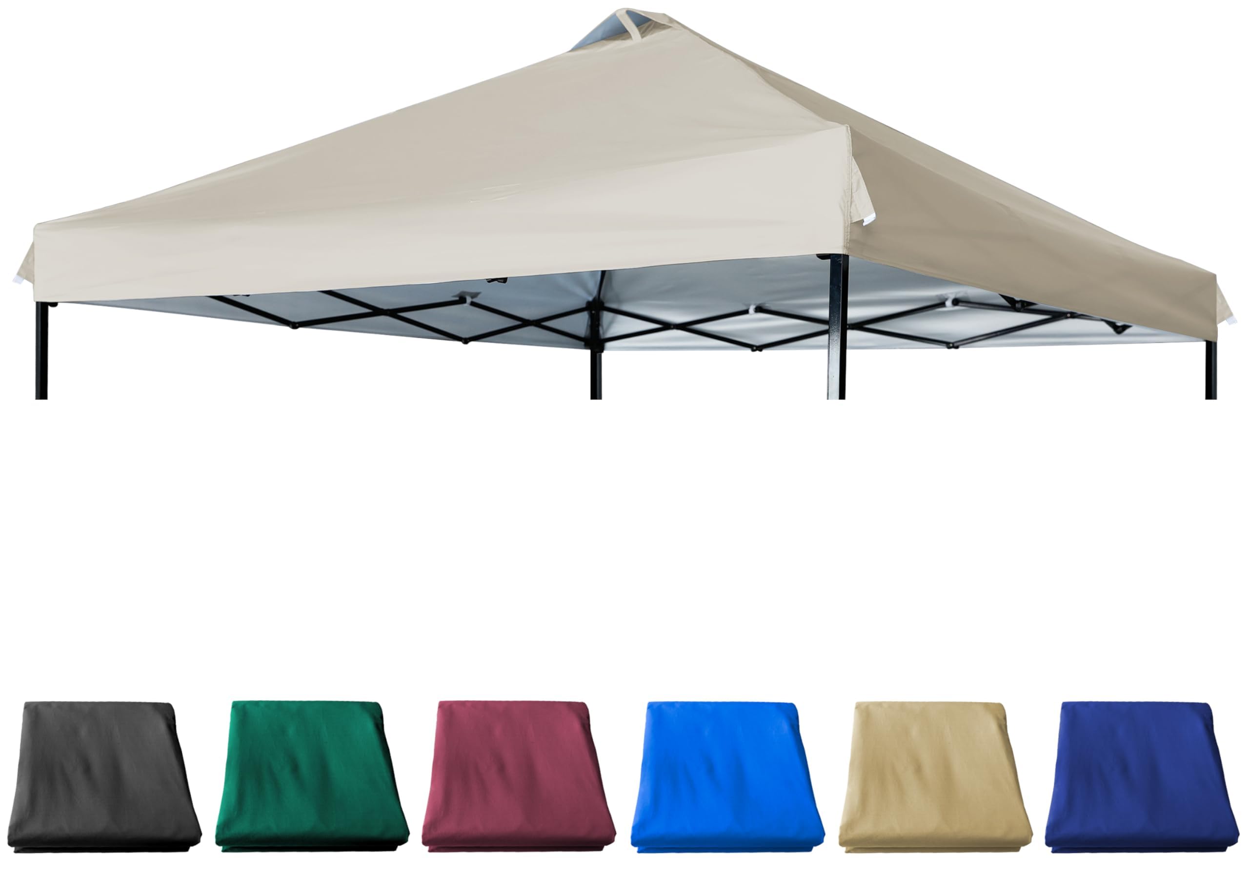 Photo 1 of JANCANOPY 12x12 Canopy Replacement Top with Air Vent Silver Coated for Straight Leg Canopy Frame, (Beige)