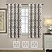 H.VERSAILTEX Blackout Curtains Printed Design 63 Inch Length 2 Panels Set Thermal Insulated Curtains for Bedroom Living Room Geometric Modern Grommet Window Drapes - Taupe and Brown