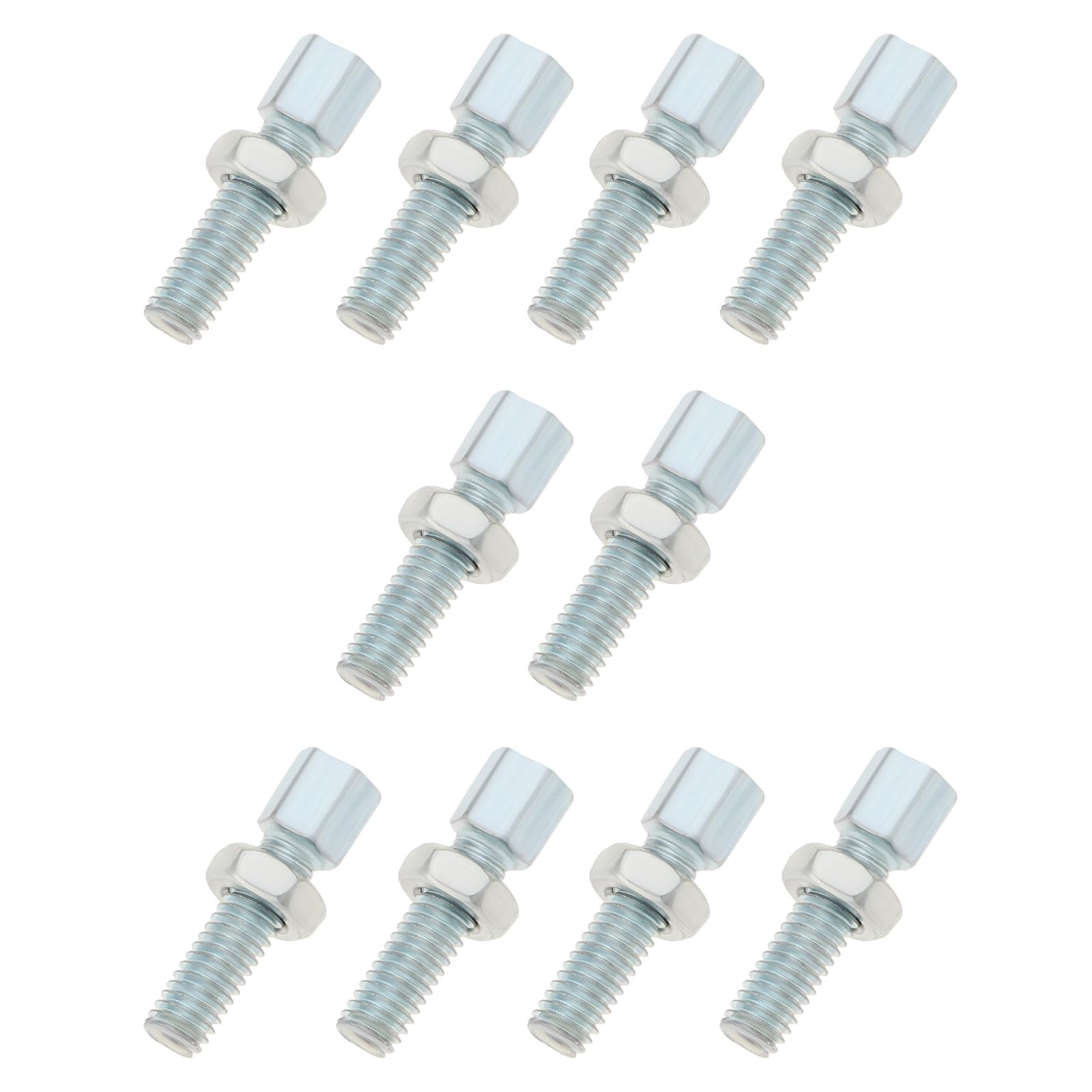 OTOTEC 10PCS M6 x 20mm Throttle Cable Adjusting Bolt Brake Cable Adjuster Screw Throttle Cable Adjustment Screw with Nut for Bicycle