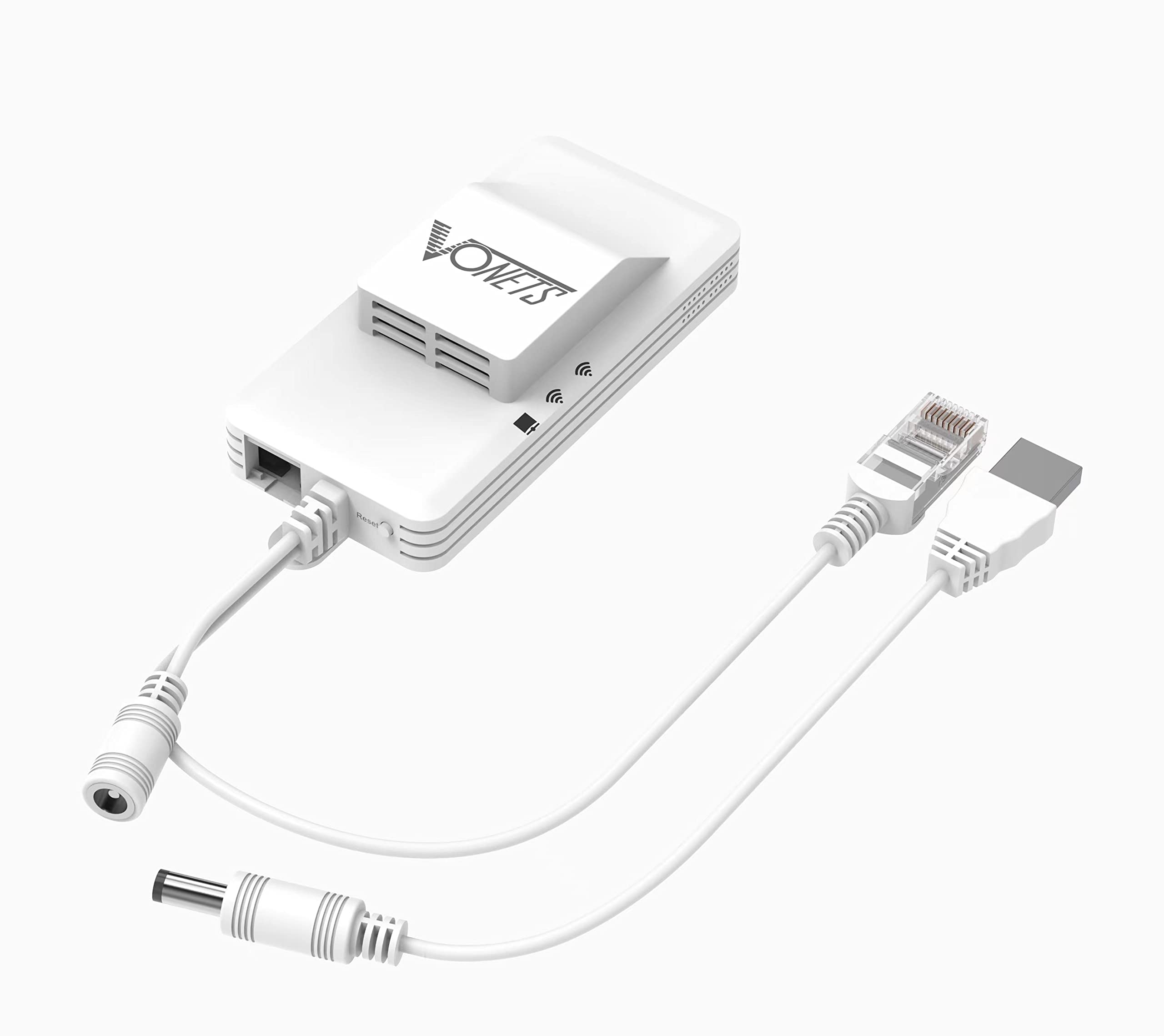 Vonets VAP11S-D232 2.4G/5GHz Mini WiFi Bridge/Wireless Repeater/WiFi to Wired Converter Industrial with 2 RJ45 Ethernet Ports and 2 External Antennas, Great Partner for Electronic Scale, PLC