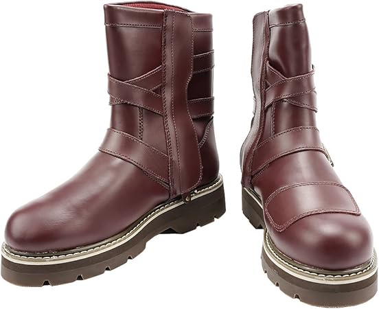 Amazon Hk Rosso 防水 ライディングブーツ ハイソール 厚底ブーツ レディース 女性 レッドブラウン 赤 茶 22 5cm バイクブーツ Rob2 ブーツ 車 バイク