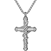 OIDEA Snake Cross Urn Necklaces for Ashes: Men Women Openable Stash Necklace with Spoon Ashes Necklace Memorial Keepsake Cremation Jewelry for Human Ashes