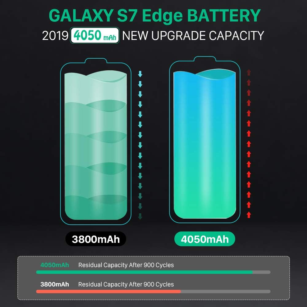 Galaxy S7 Edge Battery [4050mAh] S7 Edge Battery LCLEBM New 0 Cycle Battery Replacement for Samsung Galaxy S7 Edge G935V G935P G935A G935T S7 Edge Battery Replacement with New Replacement Kits: Home Audio & Theater