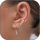 Gold Hoop Earring Stacks for Women Trendy Small Huggie Earrings Set for Multiple Piercing Dainty Earrings Jewelry Gift