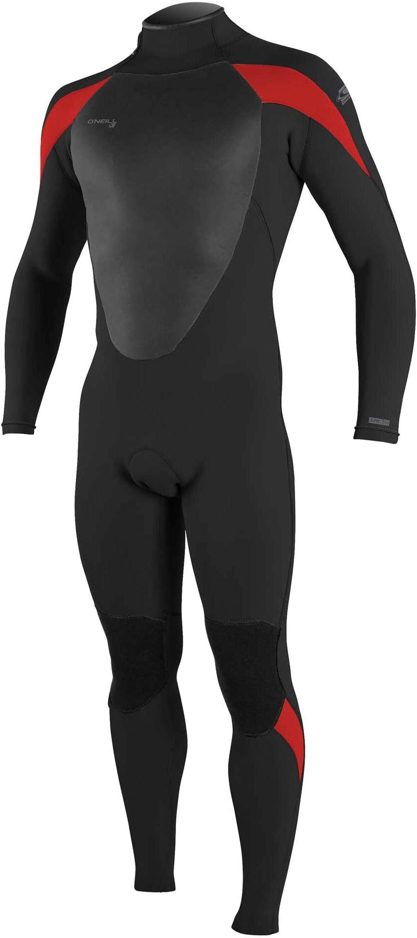 O'NEILLMen's Epic 3/2mm Full Wetsuit MS Black/Black/red (4211B)