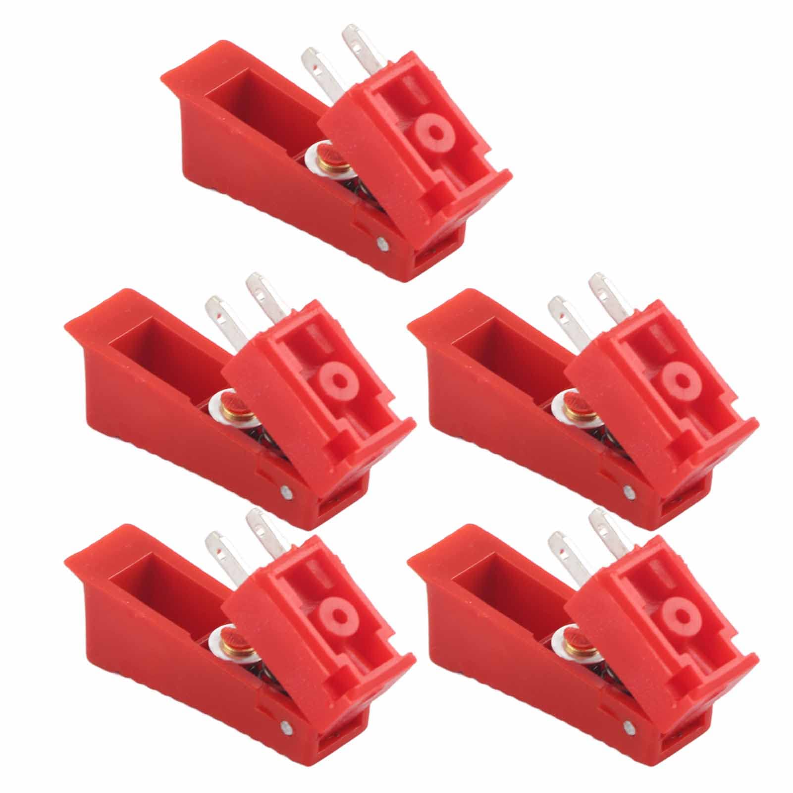 Walfront 5 Pcs Red Plastic Push Button Trigger Switch, High Sensitivity, Fit for Binzel 15AK/24KD/36KD MIG Welding Torch