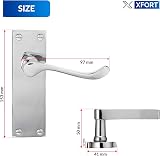 XFORT Chrome Elegance Range 6" Victorian Lever Latch Handles Pair view 6