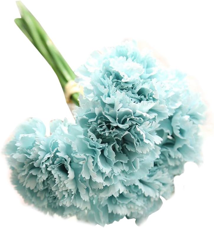 HUYURI Bouquet of Carnations Flowers Peony Floral Wedding Bridal Hydrangea Decor Home Plastic Artificial Flower Pot Plant Flower Horizontal Pot for Warm Home Office Desktop Colorful Garden Pot [Energy Class A+]